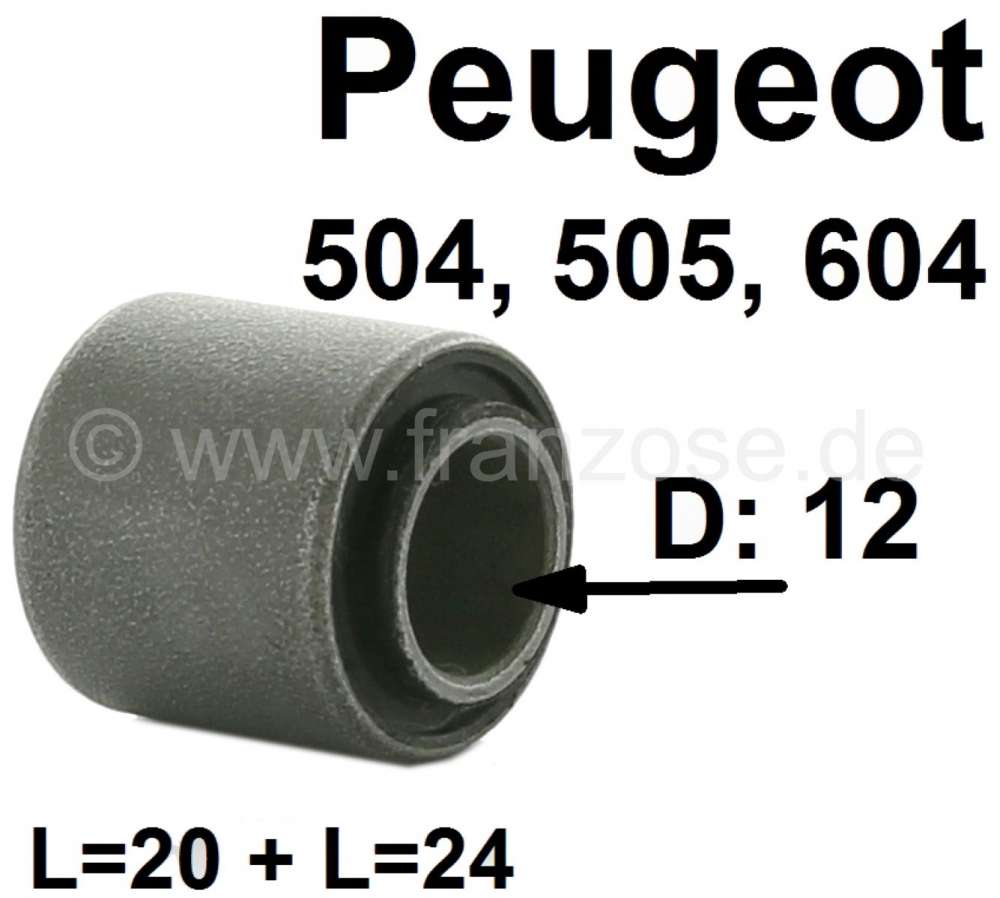 Peugeot - P 504/505/604, bonded-rubber bushing, for the securement from the assisted steering cylind