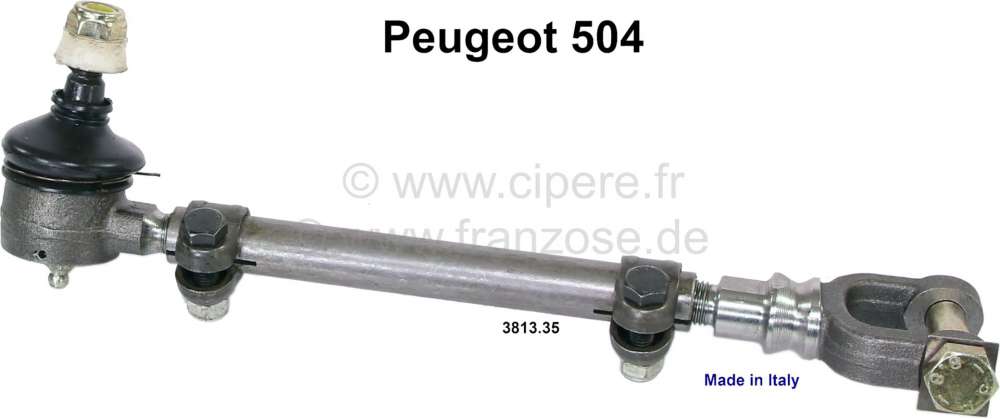 Peugeot - P 504, tie rod completely (inclusive tie rod end). Suitable for Peugeot 504. The tie rod f
