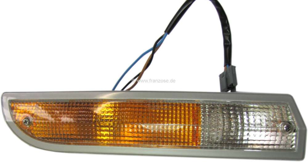 Alle - indicator front right side Peugeot 504, 1975>, white-orange, complete