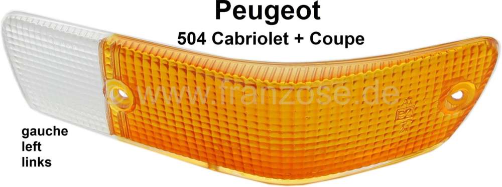 Peugeot - P 504C, turn signal cap in front on the left. Suitable for Peugeot 504 Cabrio + Coupe, 1 s
