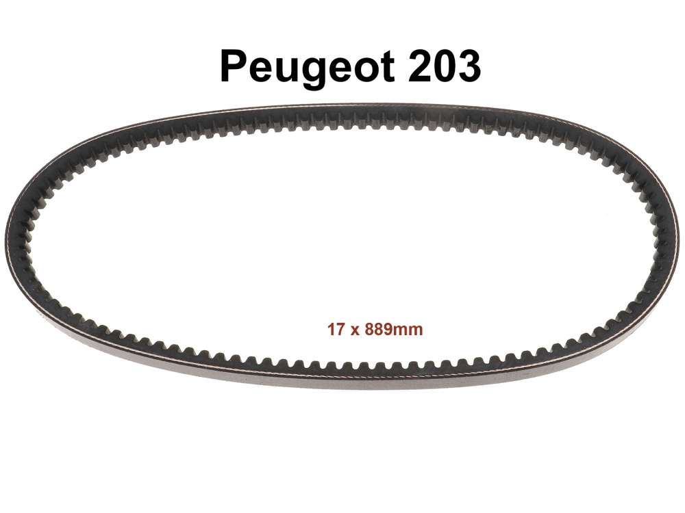 Alle - V-belt 17x8889mm. Suitable for Peugeot 203.
