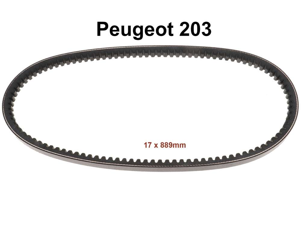 Peugeot - V-belt 17x8889mm. Suitable for Peugeot 203.