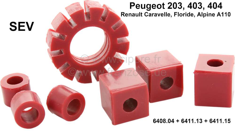 Peugeot - Rubber coupling wiper engine (angular engine), inclusive rubber blocks securement wiper en