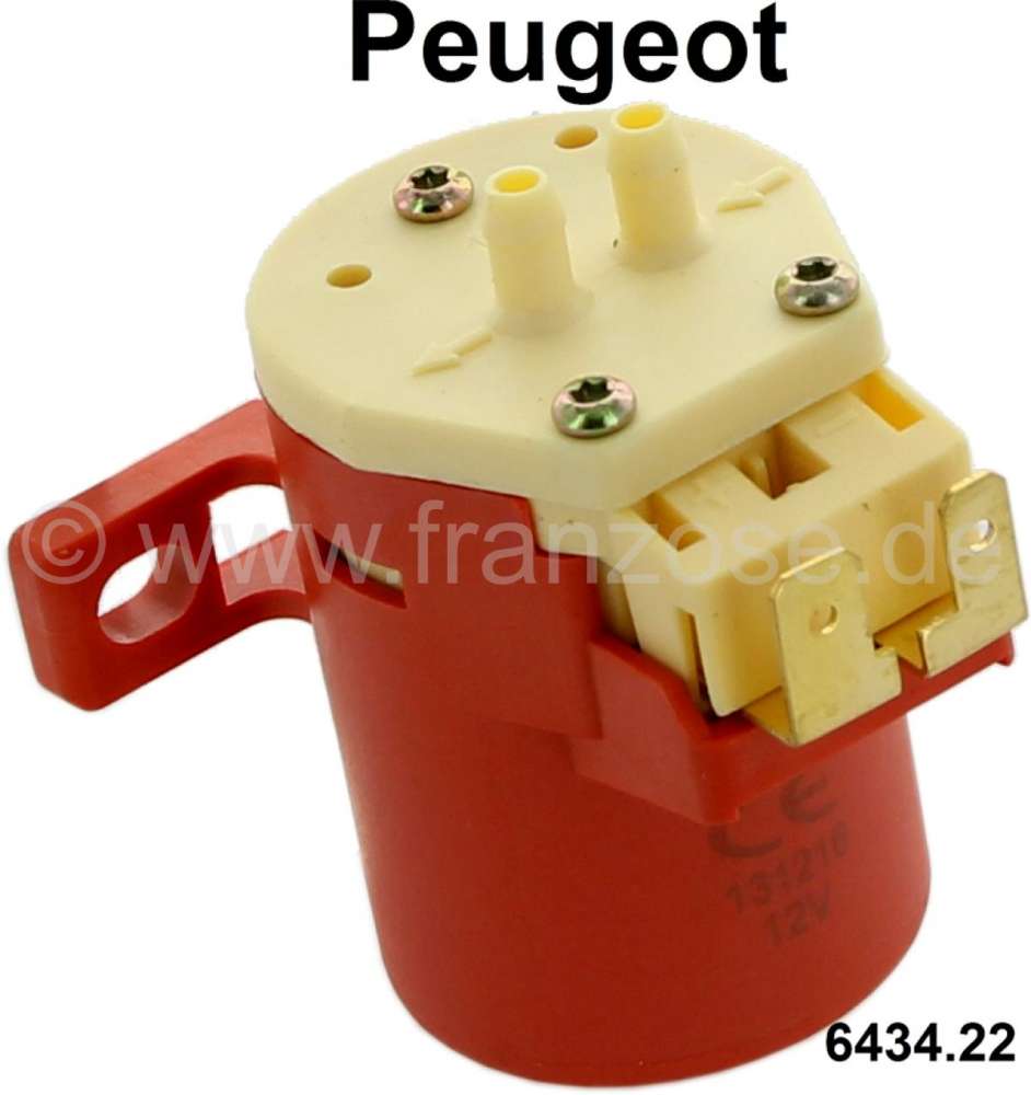 Peugeot - Washer pump, for mounting outside of the water reservoir! 12 V. Suitable for Peugeot 104, 