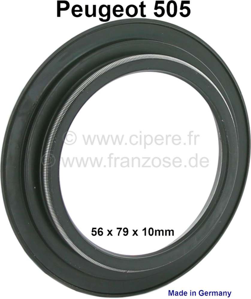 Peugeot - Wheel bearing oil-seal-ring size 56x79x10. Peugeot 505. Made in Germany.