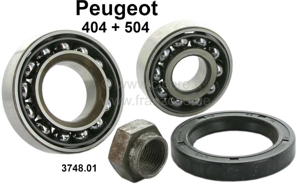 Peugeot - P 404/504, wheel bearing set, suitable for Peugeot 504 to year of construction 10/1976.  V