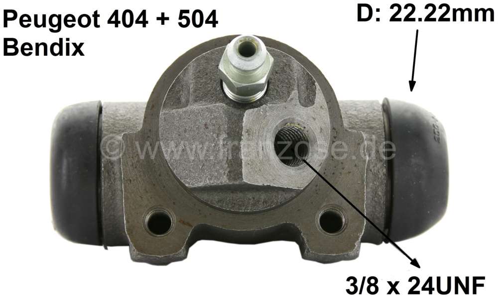 Peugeot - P 404/504, wheel brake cylinder at the rear left, suitable for Peugeot 404, starting from 