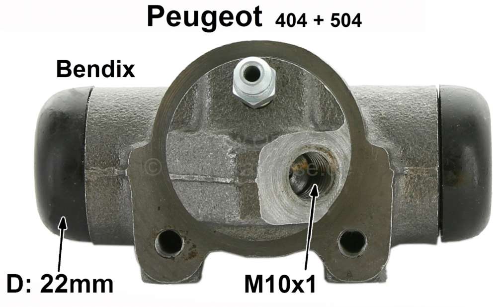 Peugeot - P 404/504, wheel brake cylinder at the rear right, Peugeot 404 + 504, system Bendix, 22mm 
