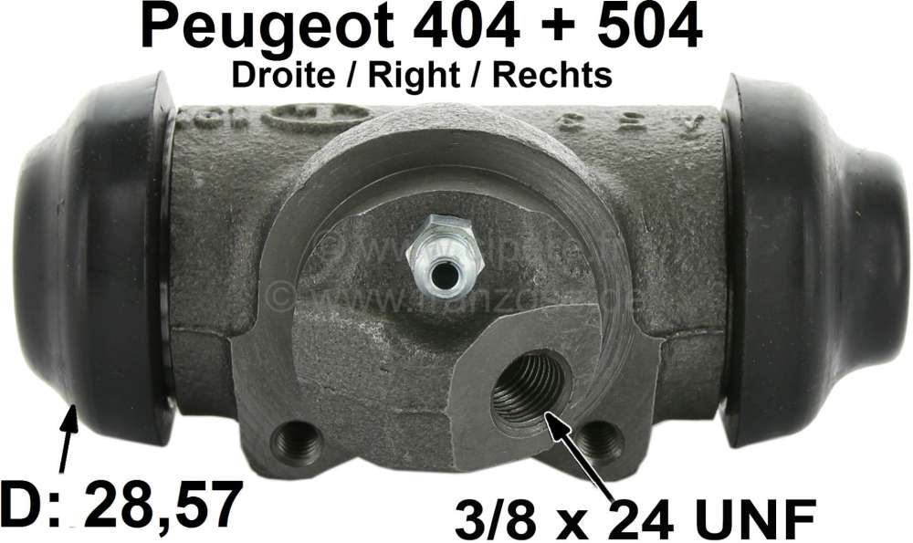 Peugeot - P 404/504, wheel brake cylinder at the rear right. System Bendix. Piston diameter: 28,57mm