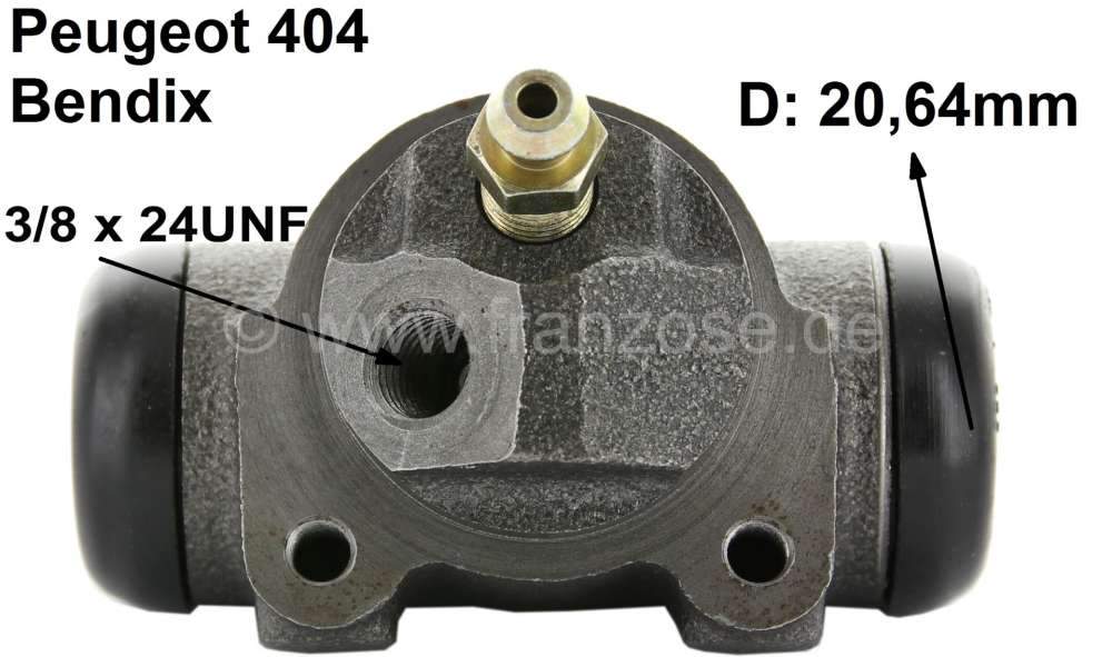 Peugeot - P 404, wheel brake cylinders rear on the right. System Bendix. Piston diameter: 20,64mm. C