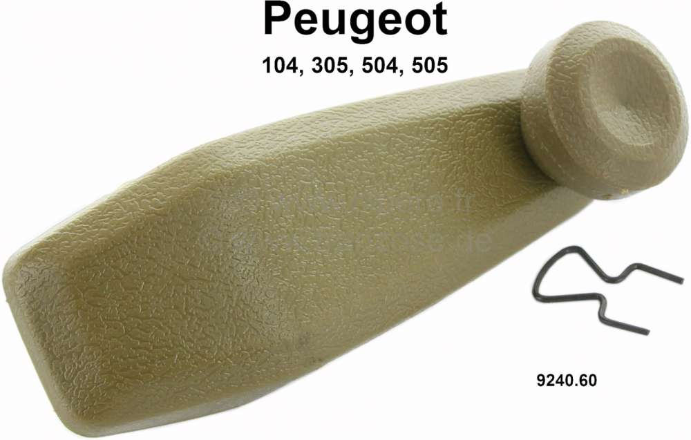 Peugeot - Window crank from synthetic. Color: brown. Suitable for Peugeot 104, 305, 504, 505 + Matra