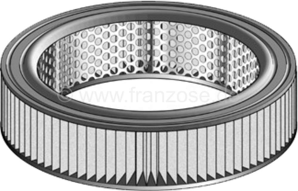 Renault - Air filter. Suitable for Renault R16 (1,6l), 55 + 65HP. Outside diameter: 250mm. Inside di