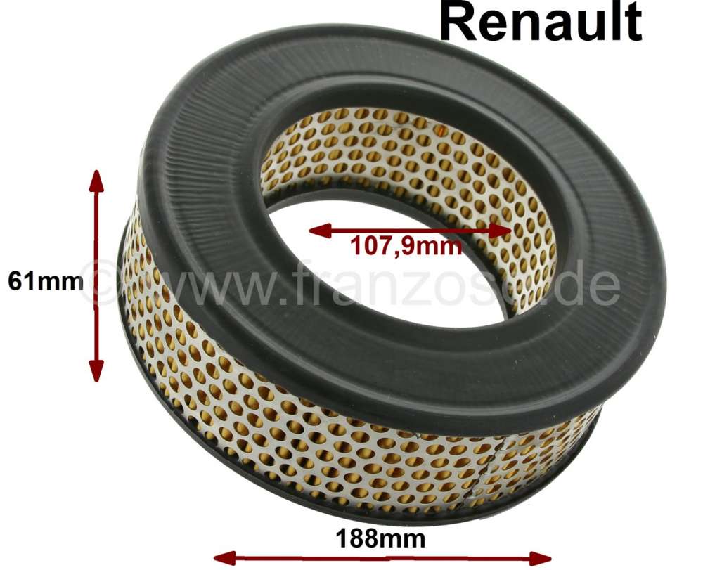 Renault - Air filter. Suitable for Renault R4 F4, of year of construction 08/1971 to 11/1981. R4 Rod