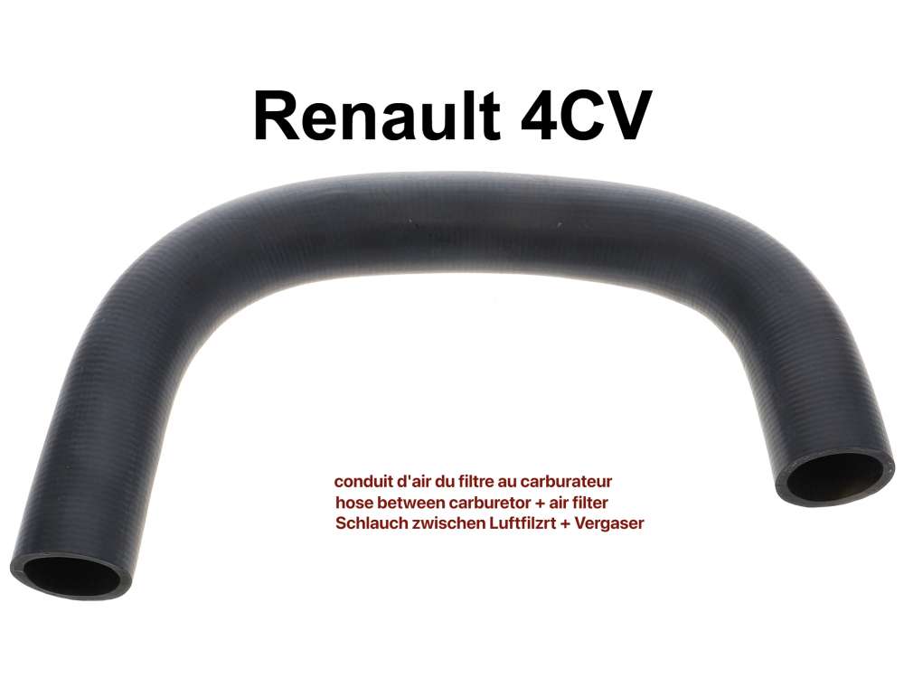 Alle - 4CV, hose between carburetor + air filter. Suitable for Renault 4CV. Inside diameter both 