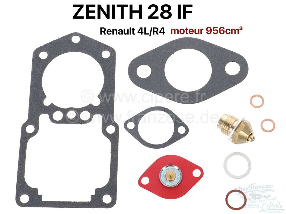 Alle - Carburetor repair set Zenith 28 IF. Suitable for Renault R4.