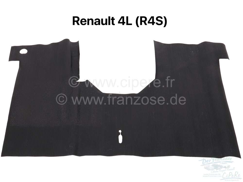 Alle - R4, Rubber mat in front, black. Suitable for Renault R4 S.