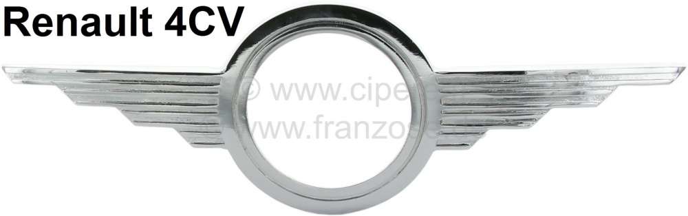 Renault - 4CV, ornamental piece for the water filler neck. Rear, underneath the back window. Suitabl