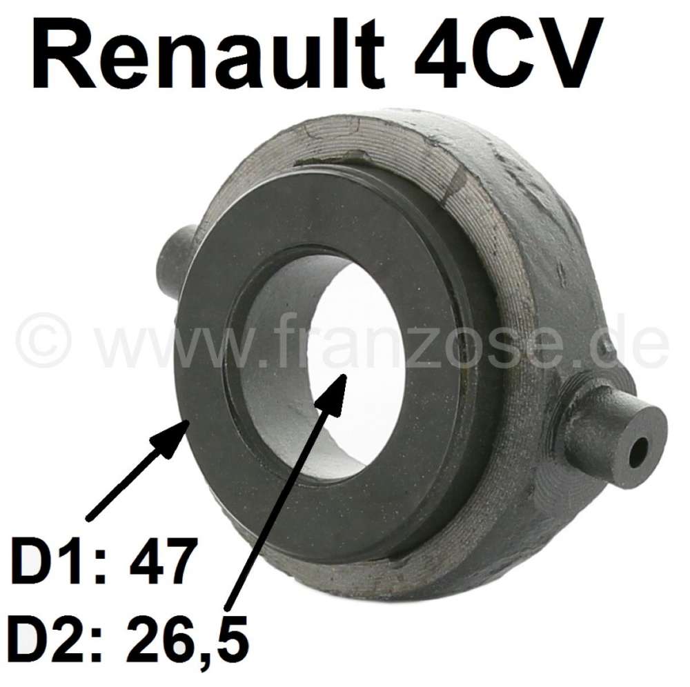 Renault - 4CV, clutch release sleeve clutch, with graphitic coil. Suitable for Renault 4CV. Outside 