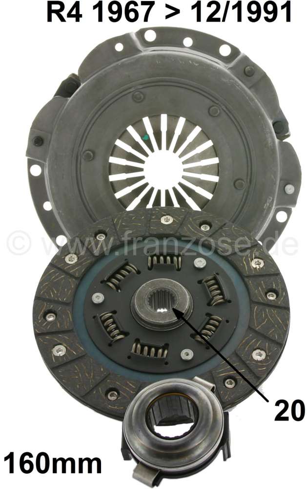 Renault - Clutch completely. Suitable for Renault R4 (782, 852cc + 1108cc), to year of construction 