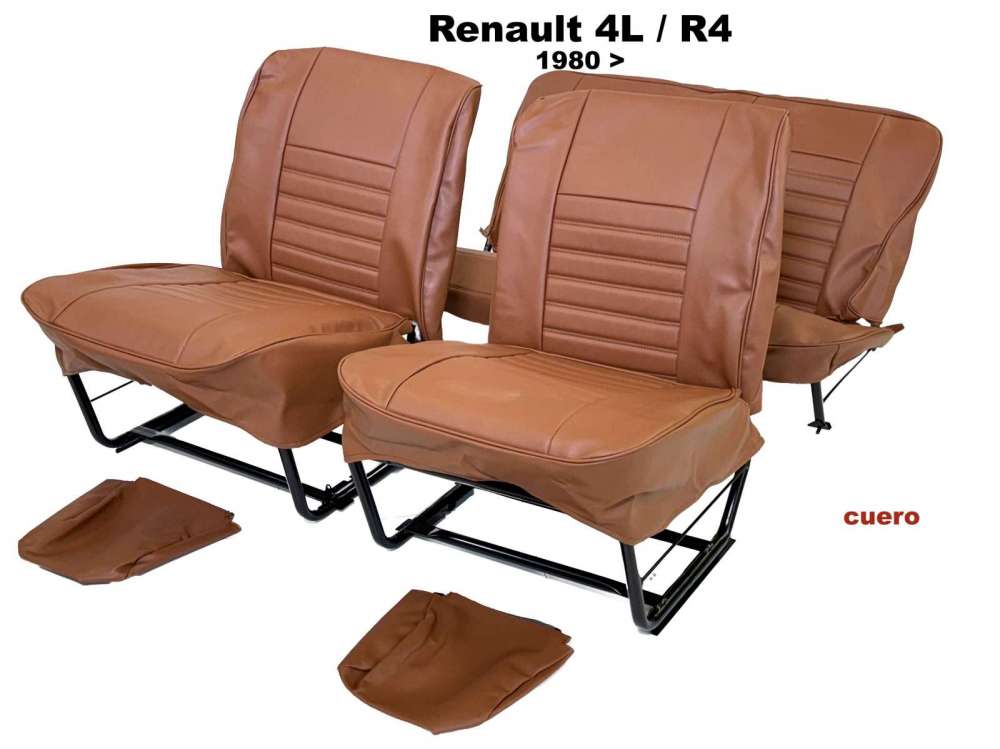 Renault - R4, seat covers front + rear (as replacement for the defective seat covers), made of imita