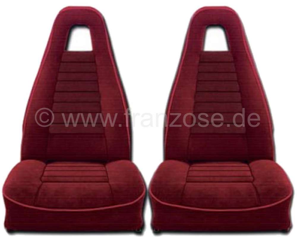 Renault - R5 coverings (2 x front seat, 1x rear seat). Suitable for Renault R5 Alpine Phase 1. Mater