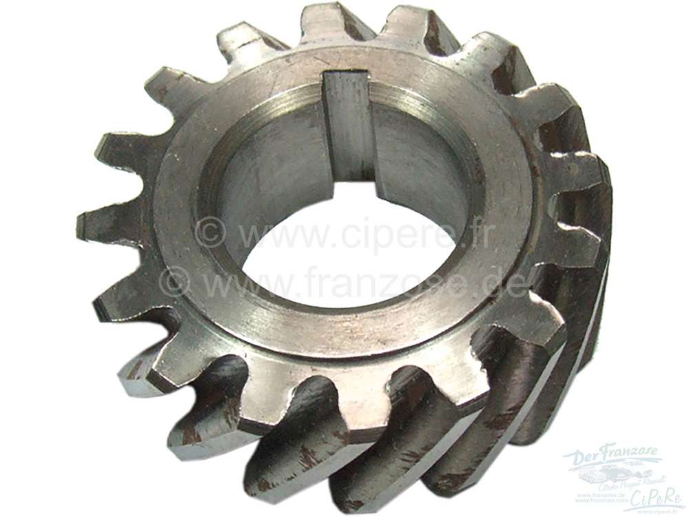 Citroen-2CV - 4CV/Dauphine/Floride/Juvaquatre. Crankshaft gear wheel (steel). 16 teeth. Inside diameter: