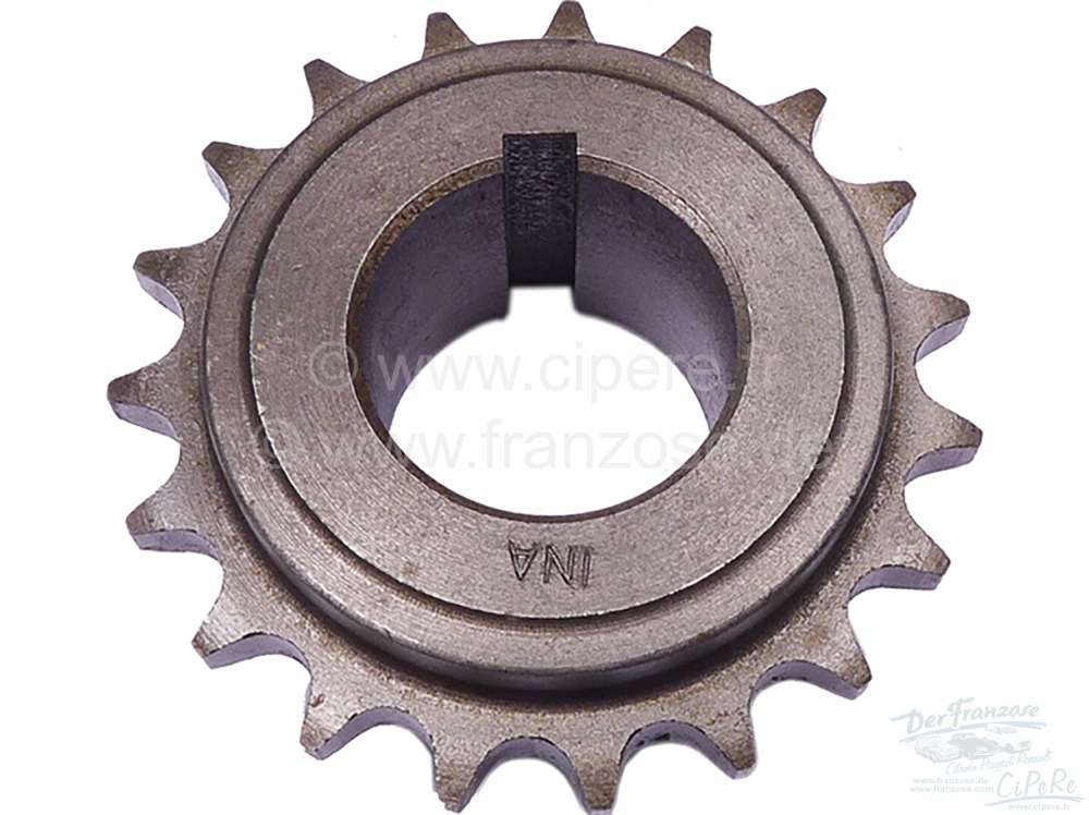 Renault - R4/R5, Gear wheel for the crankshaft, 19 teeth. Suitable for Renault R4 + R5. Engines: 782