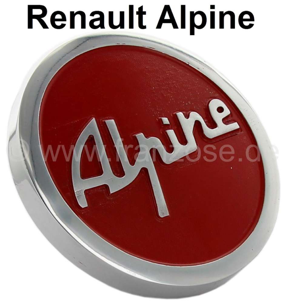 Citroen-2CV - Alpine, oil filler-cap Alpine, for valve cap from aluminum. Color: red. Suitable for Renau