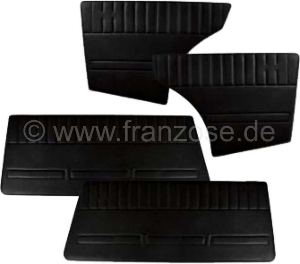 Renault - R5 alpine, door linings set (4 fittings). Color: Vinyl black. Suitable for Renault R5 Alpi