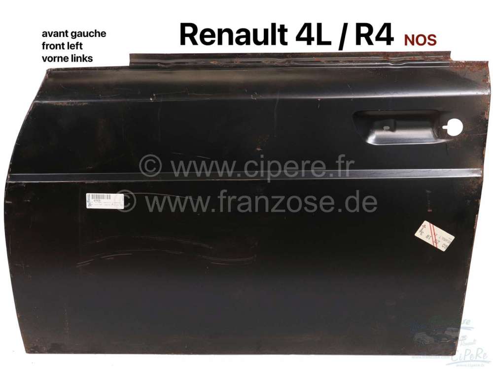 Renault - R4, outer door, complete outer door panel. Front left. Suitqable for Renault R4 with conce