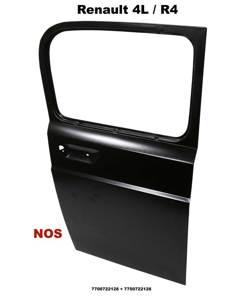 Citroen-2CV - R4, rear right door. Last version with internal hinges. Suitable for Renault R4 (type R112