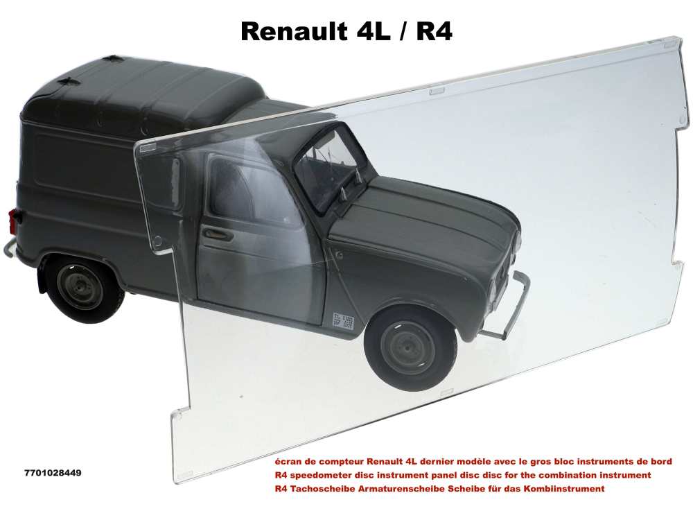Renault - R4, speedometer disc (instrument panel disc, disc for the combination instrument). Suitabl
