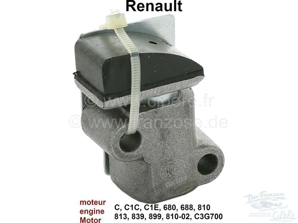 Renault - Camshaft drive chain tensioner. For camshaft drive chain, with 58 links. Engine: C, C1C, C