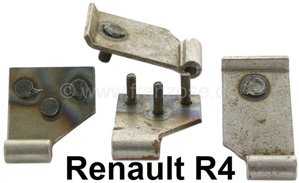 Alle - R4, Bonnet hinges (1 set). Suitable for Renault R4.