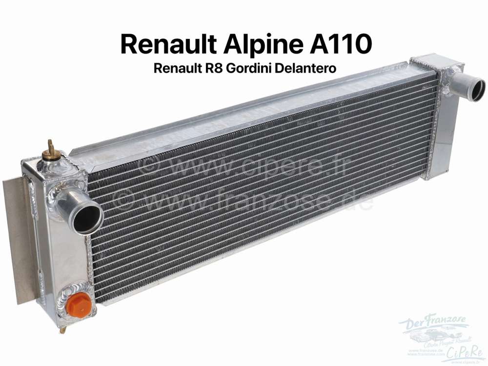 Peugeot - A110/R8 Gordini, radiator made of aluminium. Suitable for Alpine A110 + Renault R8 Gordini