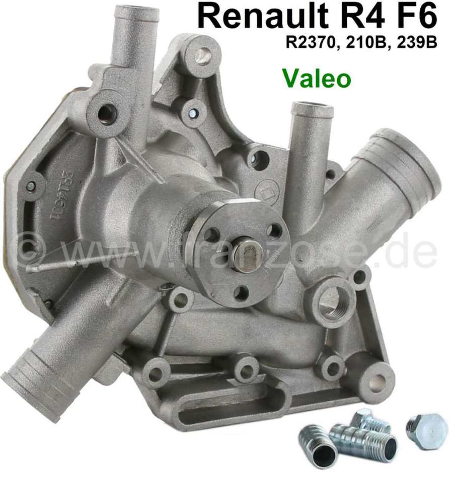 Renault - Water pump, suitable for Renault R4 F6 station car (R2370, 210B, 239B). For 1108ccm engine