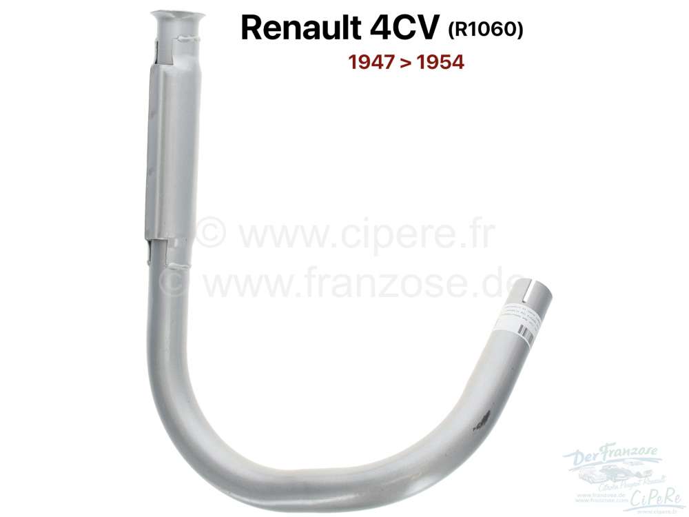 Citroen-2CV - 4CV, elbow pipe (before the silencer), suitable for Renault 4CV (R1060), Installed from 19