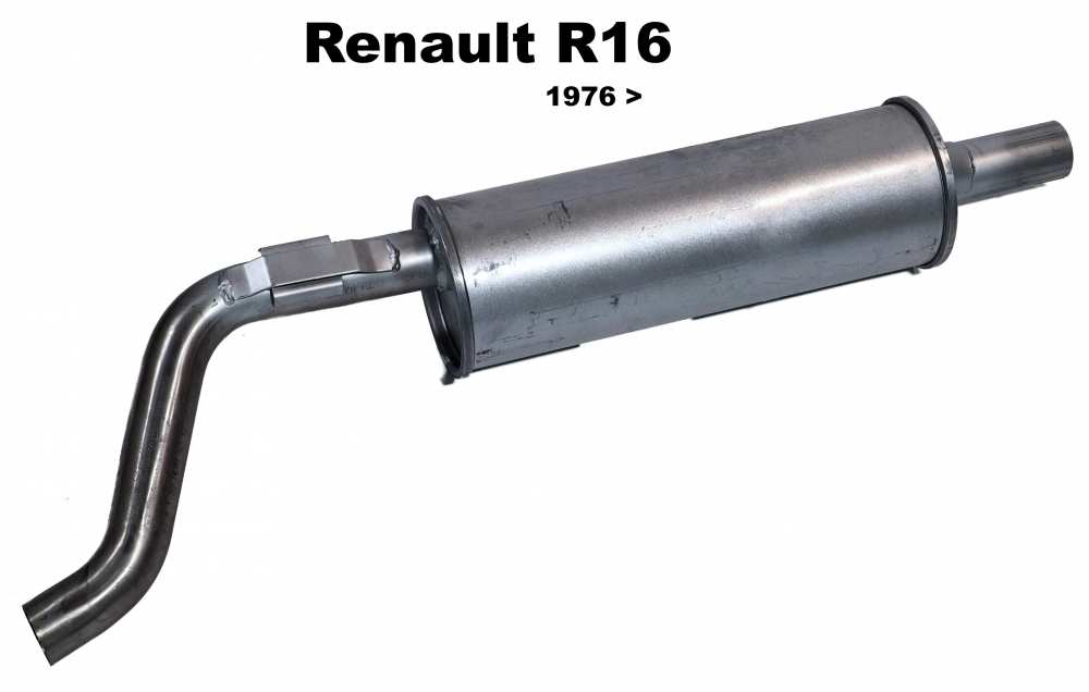 Renault - R16, R1151, R1152, R1153, R1154, R1156. Final silencer, suitable for Renault R16 TS, TX, T