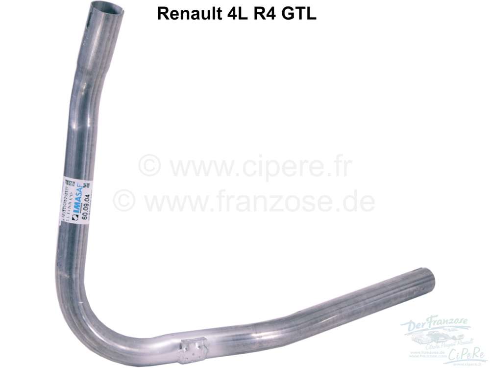 Renault - R4, (1108cc), exhaust intermediate pipe (with fixture for a silent block). Suitable for Re