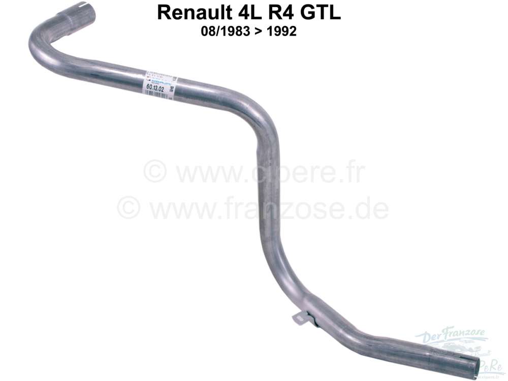 Renault - R4, (1108cc), exhaust intermediate pipe, front. Suitable for Renault R4 GTL, of year of co
