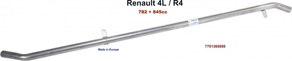Alle - R4 (782 + 845cc), exhaust tail pipe. Outlet before the left rear wheel. Suitable for Renau