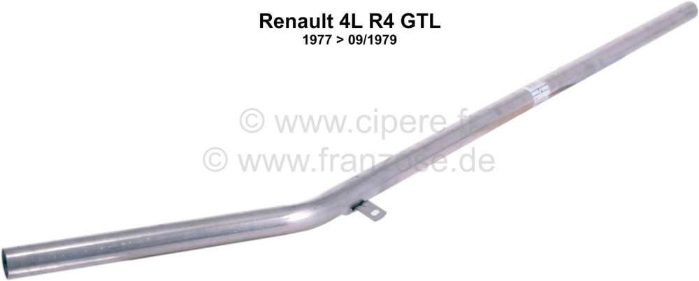 Alle - R4/F4/F6 (845 + 1108cc), exhaust tail pipe. Suitable for Renault R4 (R1123, 845cc), starti