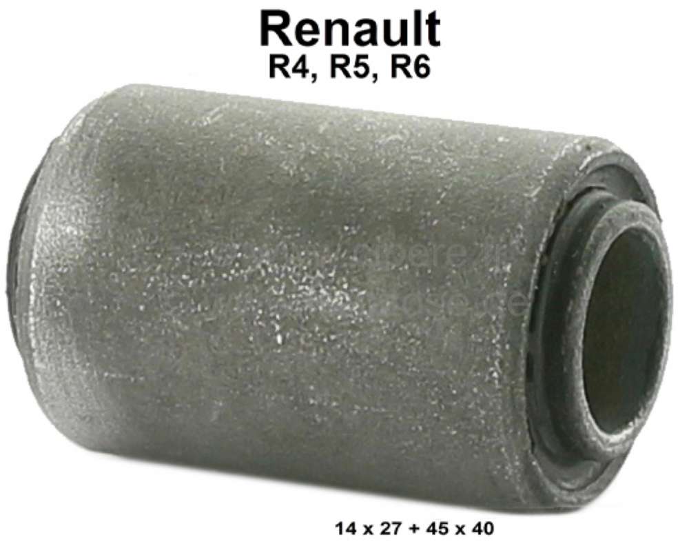 Renault - R4/R5/R6, bonded-rubber bushing front axle, for the inferior A-arm. Suitable for Renault R
