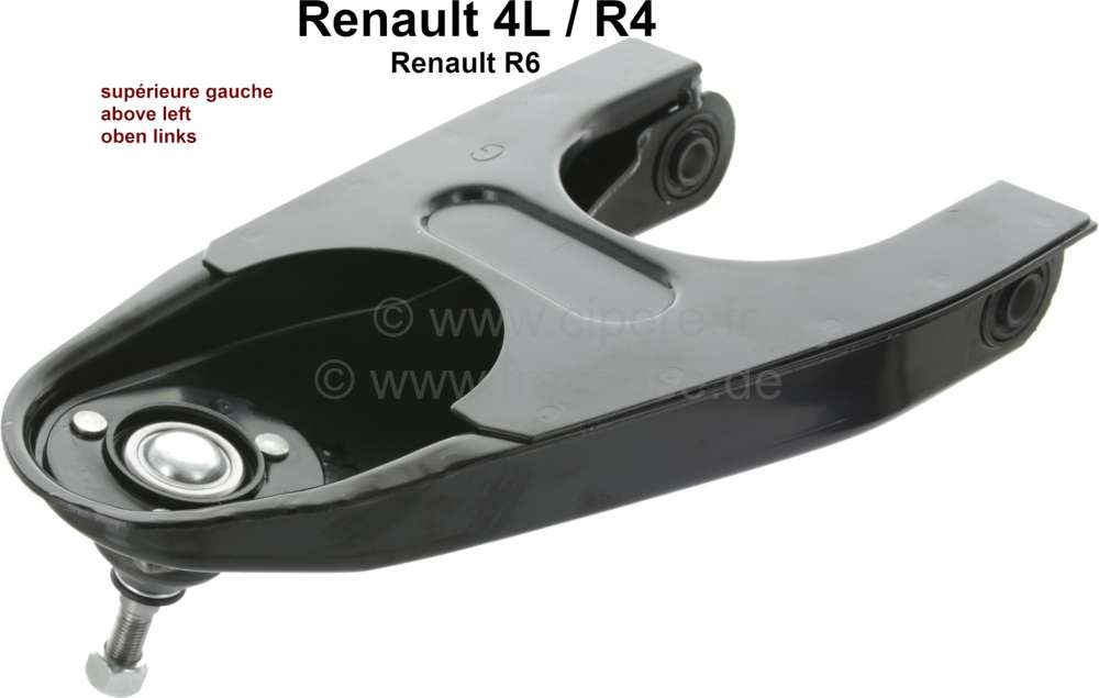 Renault - R4/R5/R6, wishbone (A-arm) on the left above. Suitable for Renault 4, from year of manufac