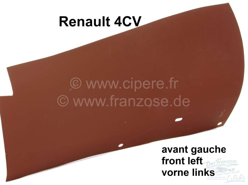 Renault - 4CV, fender in front on the right, repair sheet metal for the front corner. Suitable for R