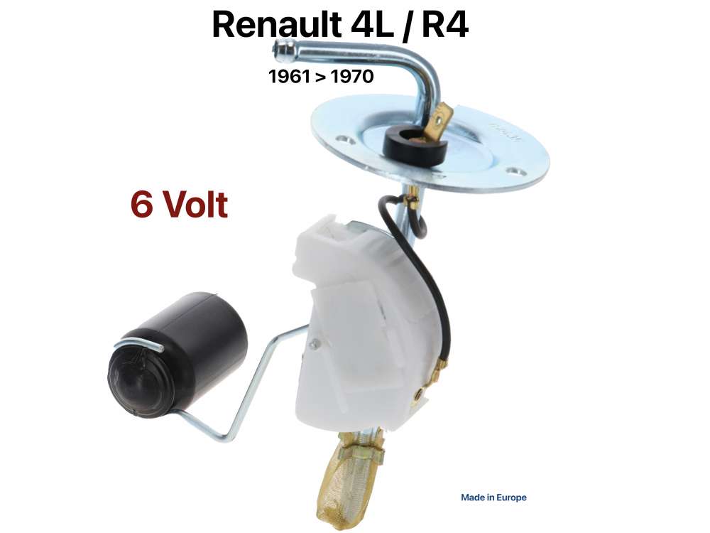 Renault - R4, fuel sender 6 V. Suitable for Renault R4, of year of construction 1961 to 1970. Suctio