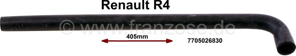 Renault - Heater hose, supply to the heater radiator. Suitable for Renault R4, starting from year of