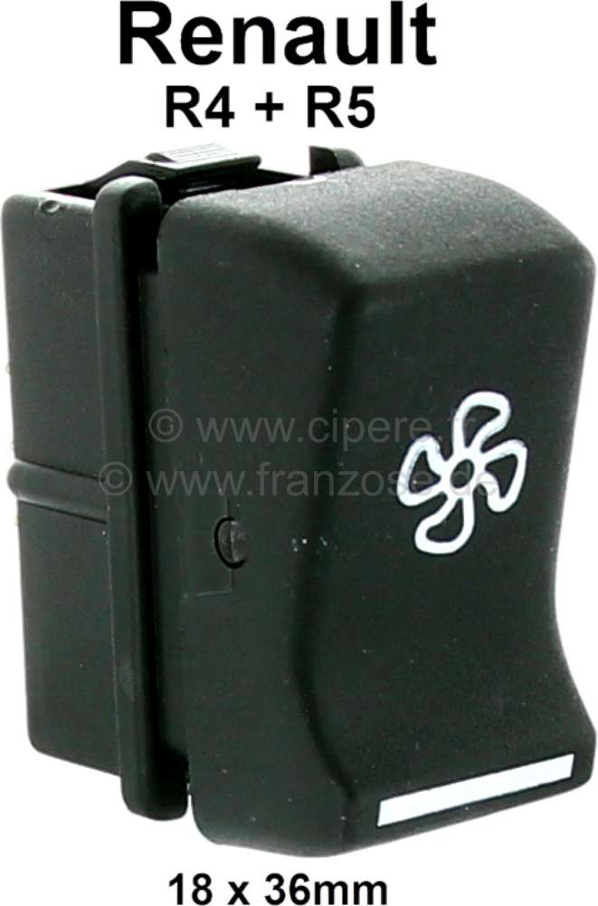 Renault - Rocker switch for the blower for heating ((2 speeds). Suitable for Renault R4, starting fr