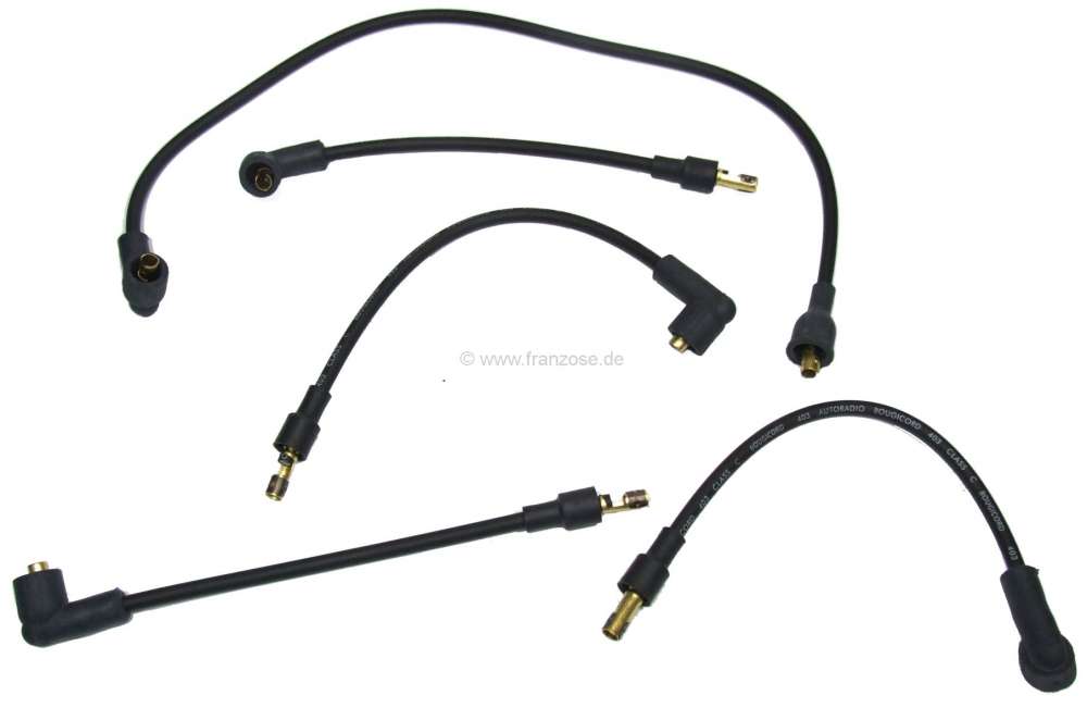 Peugeot - Ignition cable set, suitable for Renault R5 Alpine (1.5L). Renault Fuego (1.4 to 1.6L). R1