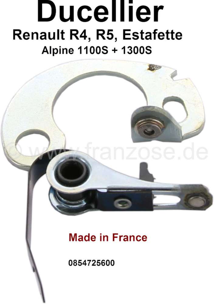 Renault - Ducellier, ignition contact. Suitable for Renault R4, R5, Estafette, Gutbrod. Made in Fran